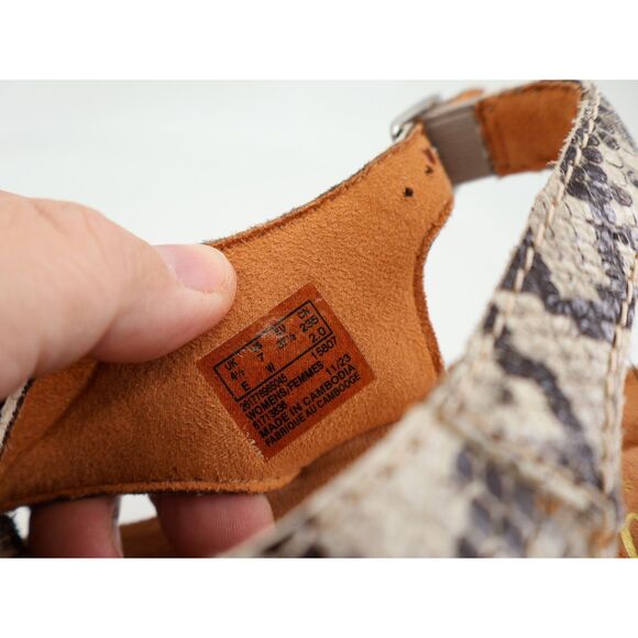 Clarks Women's Kassanda Step Size 7 Wide Snake Print Leather Platform Wedge - Picture 10 of 12